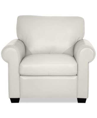Orid 36" Leather Roll Arm Chair, Created for Macy's