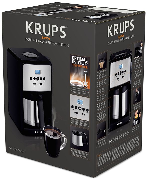 Krups ET351050 12Cup Savoy Programmable Thermal Coffee Maker & Reviews