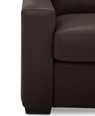 Ennia 82" Leather Sofa, Created for Macy's