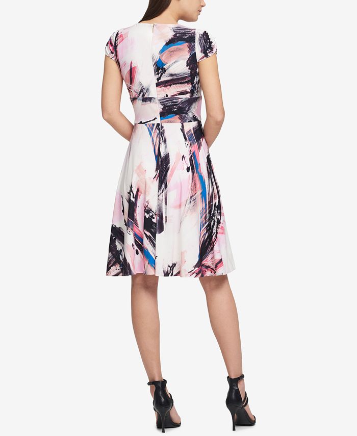 DKNY Printed Fit & Flare Dress, Created for Macy's Macy's