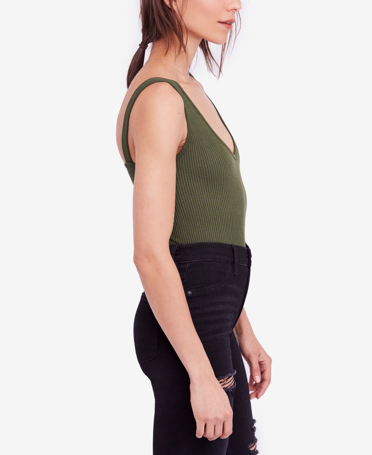 Free People Solid Rib Tank Top