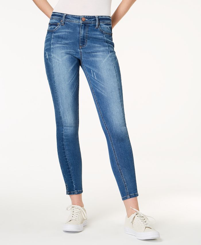 Tinseltown Juniors' Paneled Ankle Skinny Jeans - Macy's