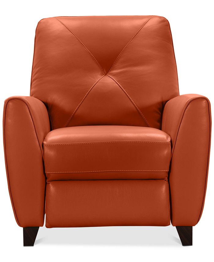 Furniture Myia Leather Pushback Recliner, Created for Macy's & Reviews