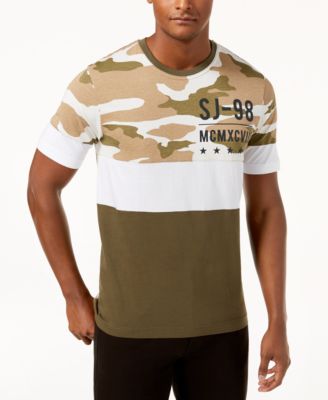 Sean John Men's Split Camo T-Shirt 