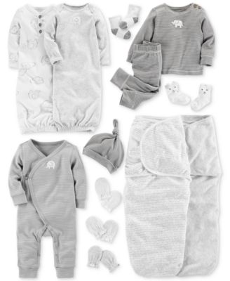 Carter's Baby Elephant-Print Layette Separates