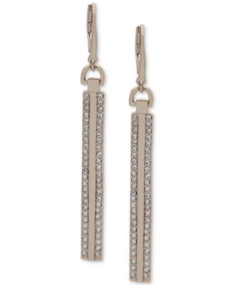 DKNY Pavé Linear Drop Earrings 