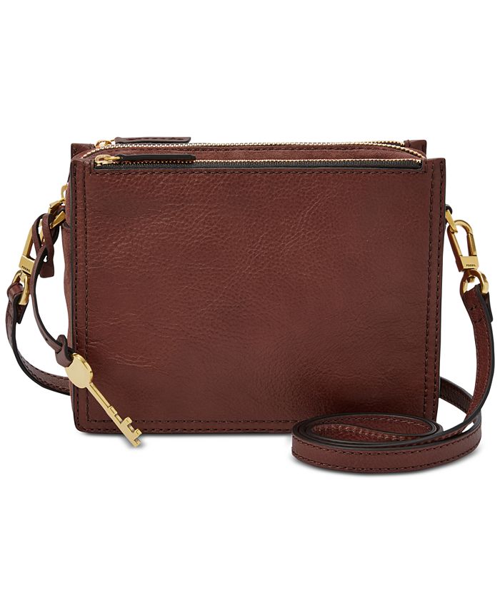 Fossil Campbell Mini Leather Crossbody - Macy's