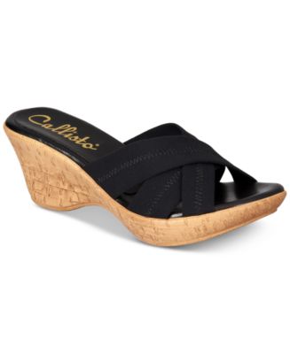 Callisto Odessa Slide Platform Wedge Sandals, Created for Macy's - Macy's