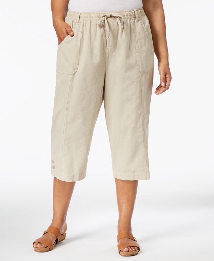 Karen Scott Plus Size Cotton Capri Pants, Created for Macy's - Macy's