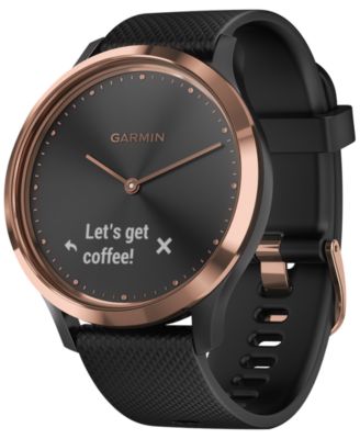 Garmin - Unisex Vivomove HR Sport Black Silicone Strap Touchscreen Smart Watch 43mm