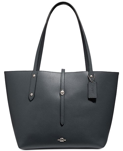 COACH Market Tote in Polished Pebble Leather & Reviews Handbags
