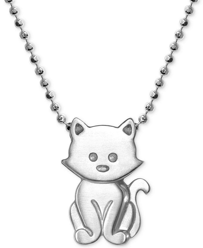 Alex Woo - Kitten 16" Pendant Necklace in Sterling Silver