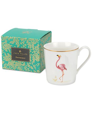 Tazza Dunoon Henley In Bone China, Flamboyance Flamingo, 600 Ml, Lavabile In Lavastoviglie E Microonde