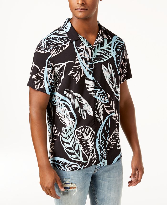GUESS Men's Palm Tree Shirt - Macy's