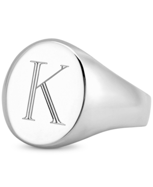 image of Sarah Chloe Initial Signet Ring in Sterling Silver