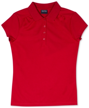 Nautica Big Girls Plus-Size Performance Polo Shirt