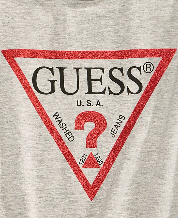 GUESS Big Girls Cropped Logo T-Shirt & Reviews - Shirts & Tops - Kids ...