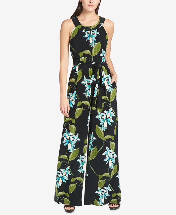 Tommy Hilfiger Floral-Print Jumpsuit - Macy's