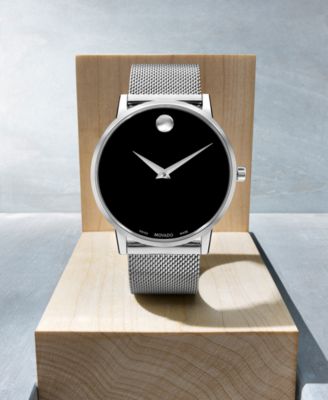 Unisex Swiss Museum Classic Stainless Steel Mesh Bracelet Watch 40mm