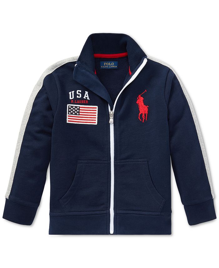 Polo Ralph Lauren Cotton French Terry Track Jacket, Little Boys - Macy's