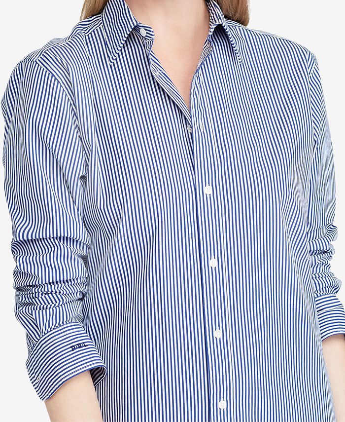 Polo Ralph Lauren Monogram Cotton Shirtdress - Macy's
