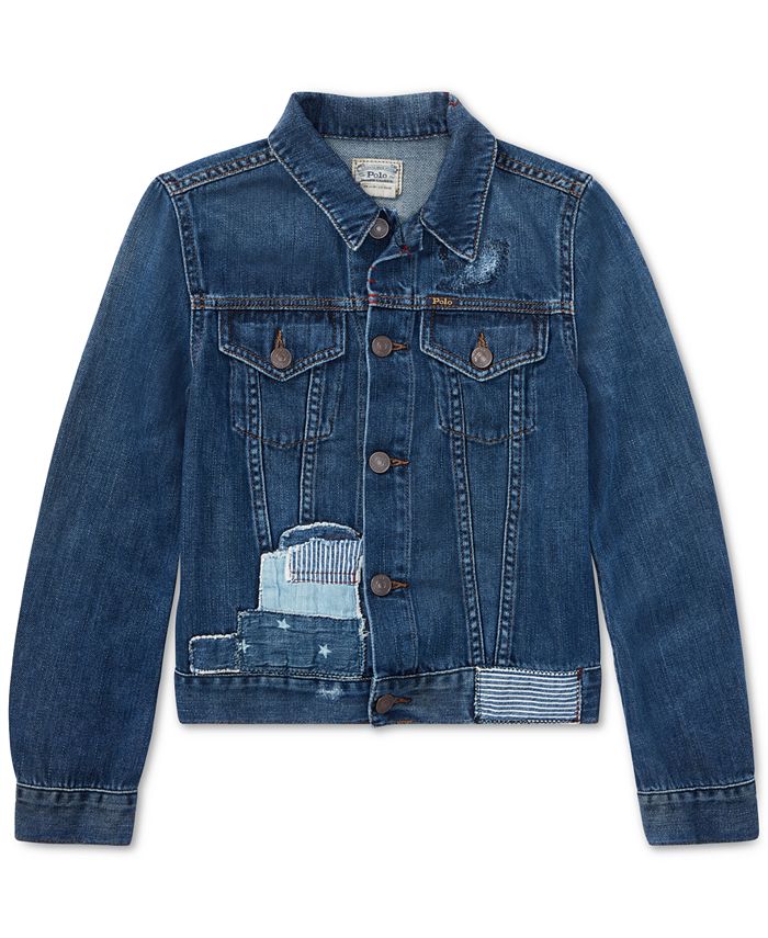Polo Ralph Lauren Cotton Denim Trucker Jacket, Big Girls - Macy's