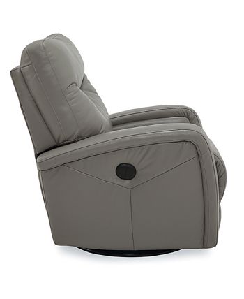 Furniture Erith Leather Power Swivel Glider Recliner Macy s