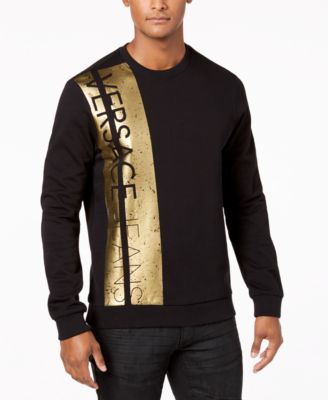 Versace - Men's Metallic Logo-Print Sweater