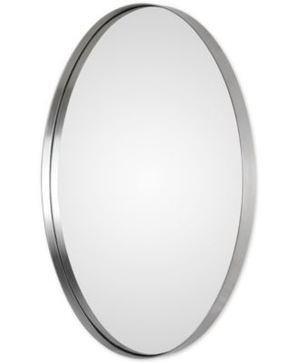 Uttermost - Pursley Brushed Nickel Oval Mirror