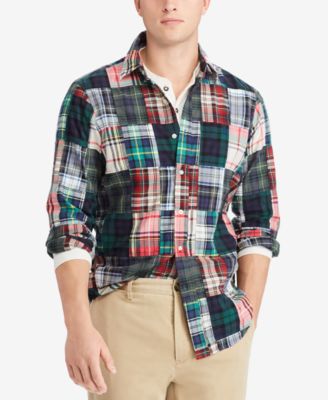 classic fit madras shirt