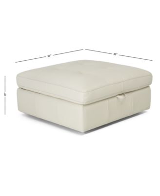 CLOSEOUT! Julius II Leather Storage Ottoman