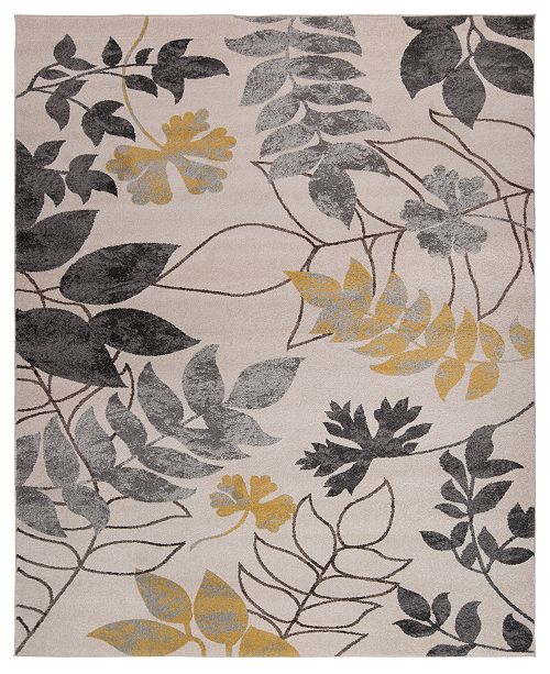 Km Home Steelo Garden Yellow 5 X 8 Area Rug Reviews Rugs Macy S
