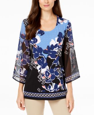 JM Collection - Printed Embellished Top