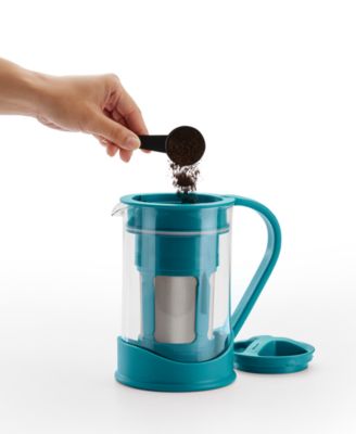 Iced Tea Maker, Cold-Brew Tea Maker, Glass, Turquoise, 50 oz