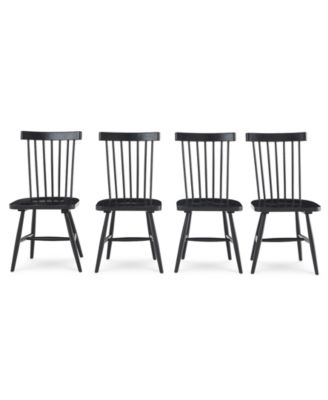 black windsor dining chairs set of 4