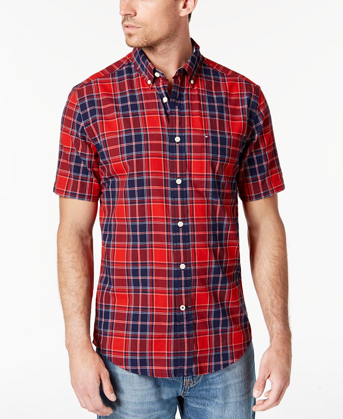Tommy Hilfiger Men's Lincoln Plaid Shirt, Created for Macy's & Reviews ...