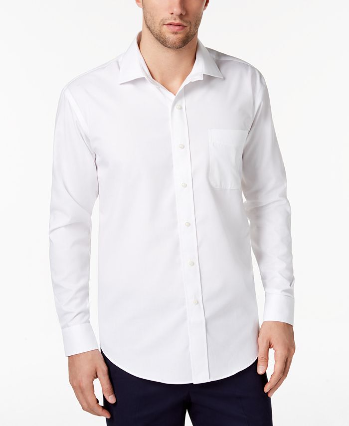 MagnaClick Men's Solid White Shirt - Macy's