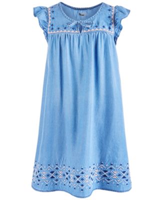 macy's blue jean dress