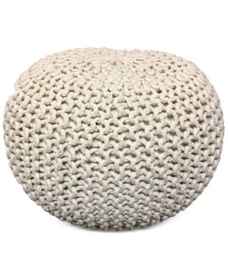 Hallmart Collectibles - Chunky-Knit Pouf Ottoman