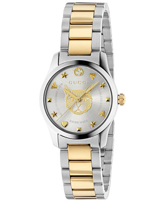 Gucci Women's Swiss G-Timeless Two-Tone Stainless Steel Bracelet Watch ...