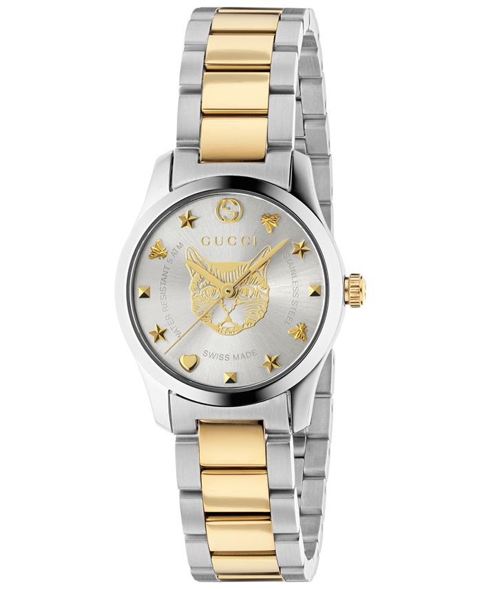 Mauve køre vaskepulver Gucci Women's Swiss G-Timeless Two-Tone Stainless Steel Bracelet Watch 27mm  & Reviews - All Fine Jewelry - Jewelry & Watches - Macy's