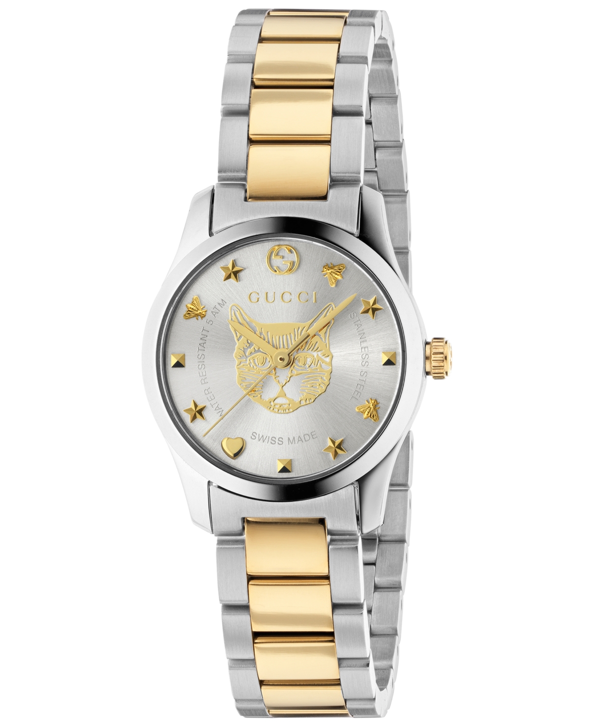 Gucci Women's Swiss G-timeless Two-tone Stainless Steel Bracelet Watch 27mm In No Color