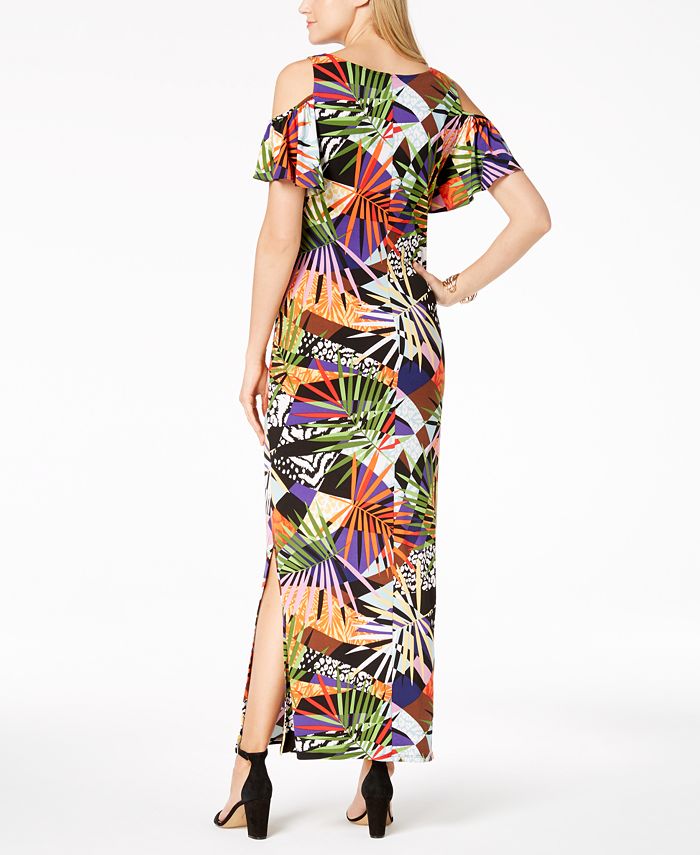 City Chic Plus Miss Jessica Cold-Shoulder Maxi Dress | Bloomingdale's