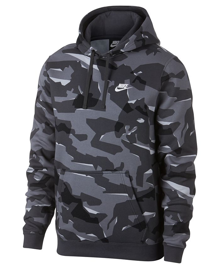 Nike Men's Sportswear Camo-Print Fleece Hoodie - Macy's