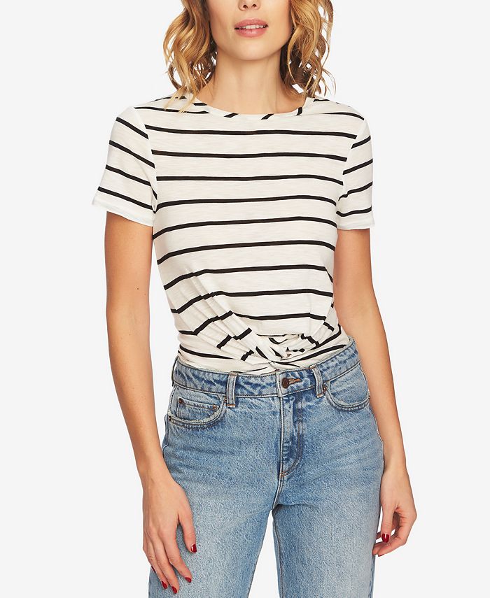 1.STATE Striped Twist-Front Top - Macy's