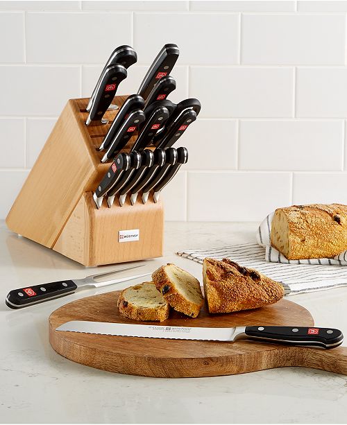 Wüsthof Classic 18Pc. Cutlery Set & Block & Reviews Cutlery & Knives Kitchen Macy's