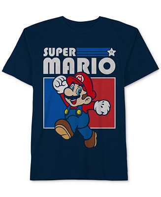 Nintendo Big Boys Super Mario-Print Cotton T-Shirt - Macy's