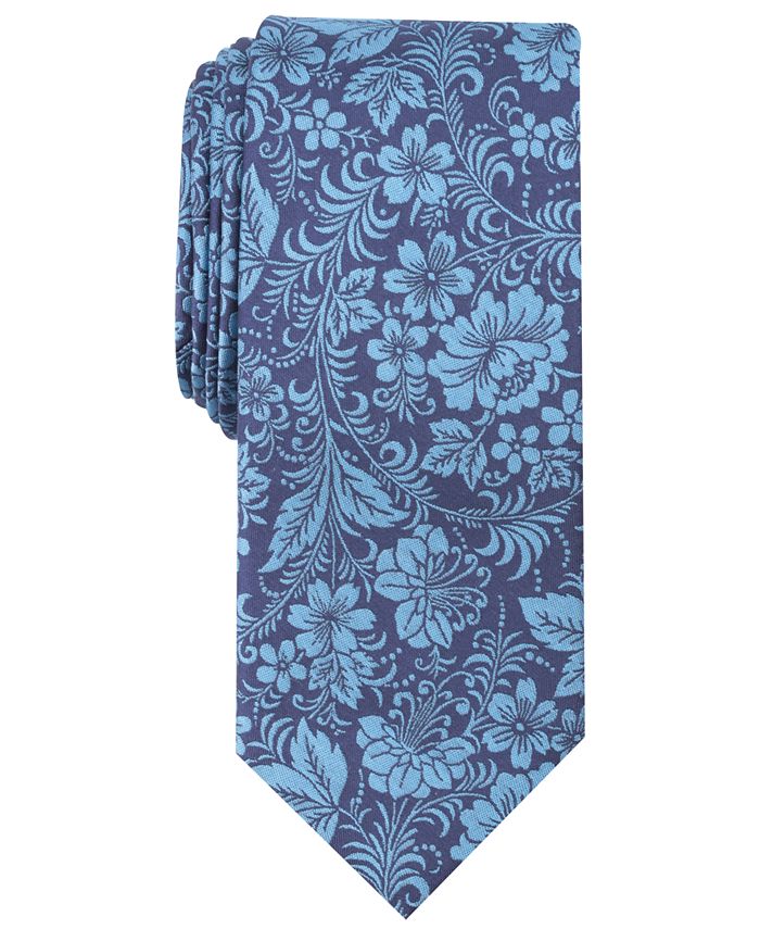 Tallia Men's Bayard Floral Slim Silk Tie - Macy's