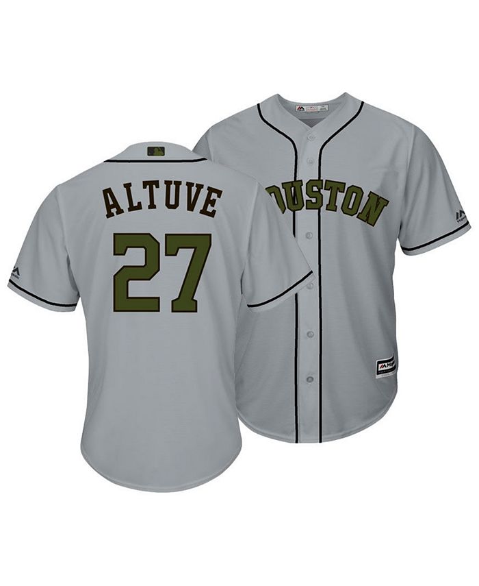 Jose Altuve 27 Houston Astros White Buttoned Baseball Jersey New