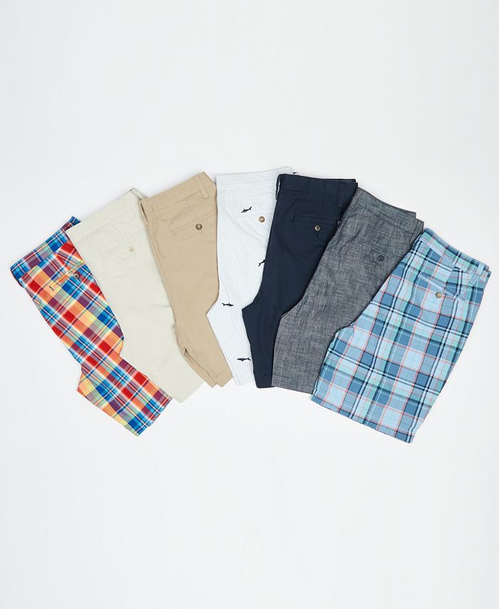 Nautica Mens Classic Fit Plaid Poplin Sleep Shorts Red Size X Large main image 0